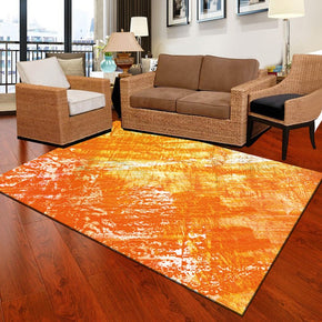 Orange Polyester Carpets Modern Rugs for Dining Room Living Room Hall Bedroom Office