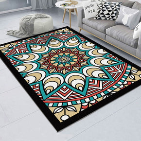 Yellow Traditional Vintage Floral Simple Rugs Patterned Polyester Carpets for Dining Room Living Room Hall Bedroom Office
