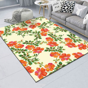 Flowers Modern Patterned Polyester Carpets Simple Rugs for Dining Room Bedroom Office Hall Living Room