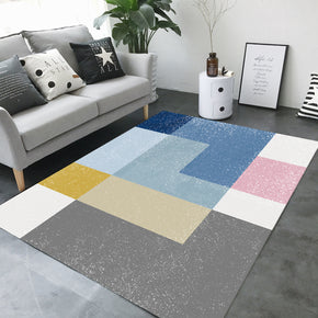 Geometric Modern Patterned Polyester Carpets Simple Rugs for Bedroom Hall Dining Room Living Room