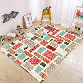 Simple Rugs Modern Polyester Carpets Patterned for Bedroom Hall Dining Room Living Room