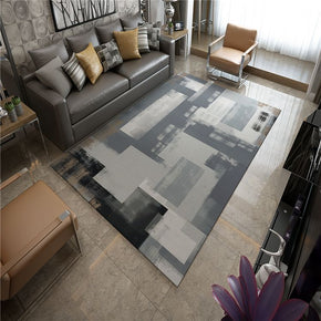 Abstract Modern Gradient Simple Grey Rugs Polyester Carpets Patterned for Bedroom Hall Living Room Dining Room