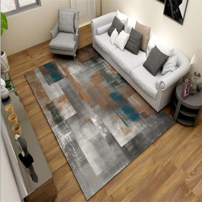 Abstract Modern Simple Gradient Grey Rugs Polyester Carpets Patterned for Bedroom Hall Living Room Dining Room