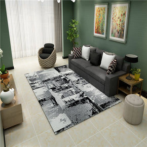Abstract Patterned Grey Modern Simple Gradient Rugs Polyester Carpets for Bedroom Hall Living Room Dining Room
