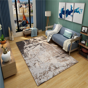 Modern Abstract Gradient Patterned Brown Simple Rugs Polyester Carpets for Bedroom Hall Living Room Dining Room
