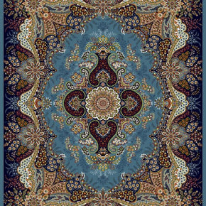Light Blue Brown Vintage Traditional Rugs For Living Room Dining Room Bedroom Hall