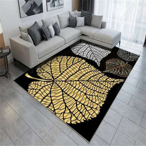 Modern Leaves Polyester Carpets Pattern Rugs for Hall Living Room Bedroom Dining Room Office