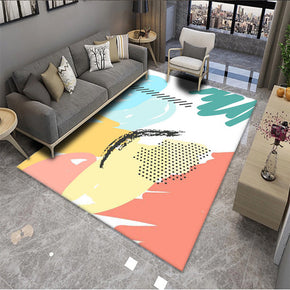 Orange Pattern Modern Polyester Carpets Rugs for Hall Living Room Bedroom Dining Room Office