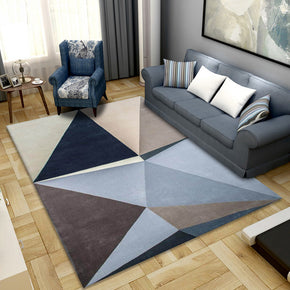Grey Geometric Moroccan Pattern Modern Polyester Carpets Rugs for Hall Bedroom Living Room Dining Room Office