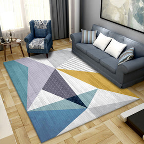 Modern Polyester Carpets Moroccan Geometric Pattern Rugs for Hall Bedroom Living Room Dining Room Office