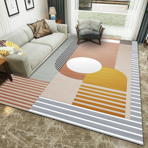 Multi-colour Stitching Graphics  Pattern Modern Simple Contemporary Geometric Rugs For Living Room Dining Room Bedroom