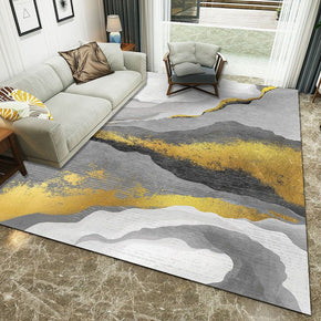 Yellow Grey Rendering Pattern Modern Simple Contemporary Geometric Rugs For Living Room Dining Room Bedroom
