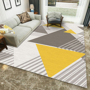 Tricolour Triangle Pattern Modern Simple Contemporary Geometric Rugs For Living Room Dining Room Bedroom