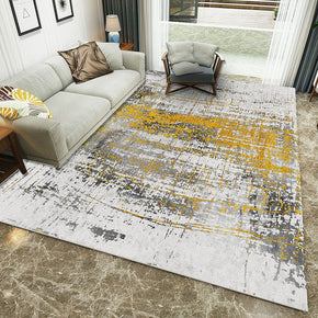 Grey Gold Pattern Modern Simple Contemporary Rugs For Living Room Dining Room Bedroom