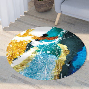 Colourful Abstract Pattern Modern Round Rug For Living Room Bedroom Kitchen Hall