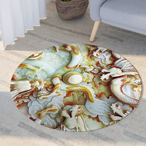 Yulong Pattern Modern Round Rug For Living Room Bedroom Kitchen Hall