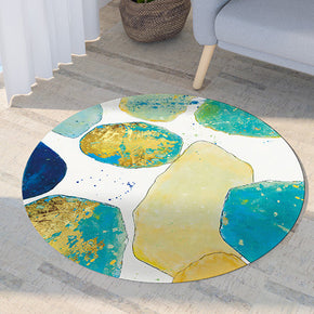 Colourful Irregular Graphics Pattern Modern Round Rug For Living Room Bedroom Kitchen Hall