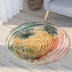 Multicolour Tree Pattern Modern Round Rug For Living Room Bedroom Kitchen Hall