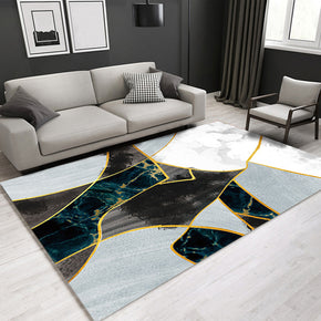 Marble Geometric Stitching  Pattern Modern Area Rug For Living Room Hall Office Bedroom
