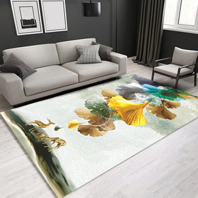 Multicolour Ginkgo Leaves Pattern Modern Area Rug For Living Room Hall Office Bedroom