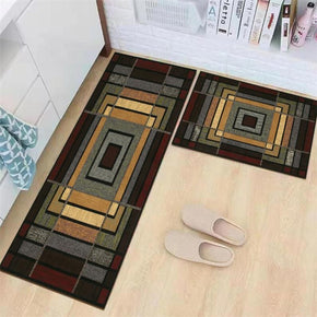 Geometric Grey Moroccan Modern Patterned Kitchen Mat Polyester Doormat Runners Rugs Bathroom Anti-skip Mats