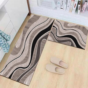 Modern Striped Geometric Moroccan Patterned Kitchen Mat Polyester Doormat Runners Rugs Bathroom Anti-skip Mats