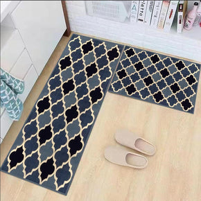 Modern Patterned Geometric Gradient Kitchen Mat Polyester Doormat Runners Rugs Bathroom Anti-skip Mats