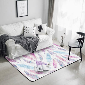 Modern Multi-colours Feather Patterned Geometric Rugs for Living Room Dining Room Bedroom Hall