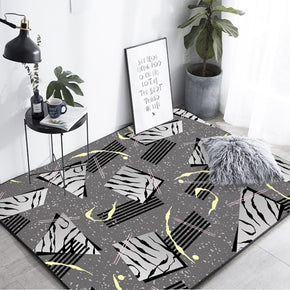 Grey Moroccan Modern Simplicity Patterned Geometric Rugs for Living Room Dining Room Bedroom Hall