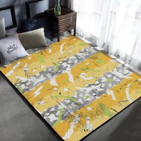 Yellow Abstract Simplicity Patterned Modern Rugs for Living Room Dining Room Bedroom Hall