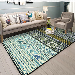 Green Moroccan Geometric Simplicity Patterned Rugs for Living Room Dining Room Bedroom Hall