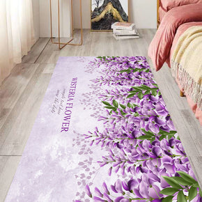 Wisteria Flower Pattern Modern Area Rug For Living Room Hall Office Bedroom Bedside