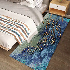 Ocean Fishes Pattern Modern Area Rug For Living Room Hall Office Bedroom Bedside