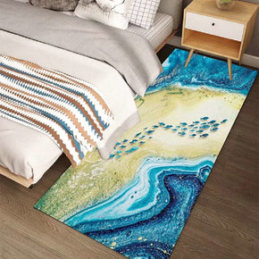 Ocean And Fish Pattern Modern Area Rug For Living Room Hall Office Bedroom Bedside