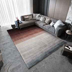 Gradient Brown Grey Colour Simple Modern Plain Rug Bedroom Living Room Sofa Rugs Floor Mat