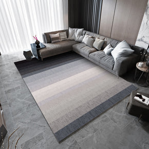 Gradient Colourful Striped Simple Modern Plain Rug Bedroom Living Room Sofa Rugs Floor Mat