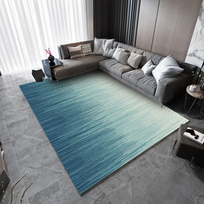 Gradient Blue Colour Simple Modern Plain Rug Bedroom Living Room Sofa Rugs Floor Mat