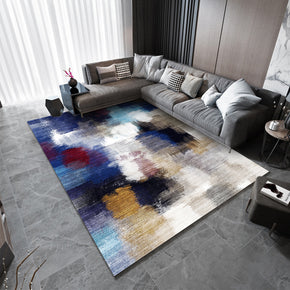 Colour Paint Printing Pattern Modern Rug Bedroom Living Room Sofa Rugs Floor Mat