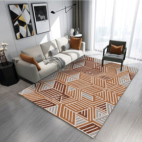Tricolour Hexagon Pattern Modern Rug Bedroom Living Room Sofa Rugs Floor Mat