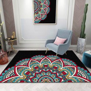 Red Retro Traditional Simplicity Floral Patterned Rugs for Living Room Dining Room Bedroom Hall