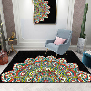 Green Retro Traditional Simplicity Floral Patterned Rugs for Living Room Dining Room Bedroom Hall