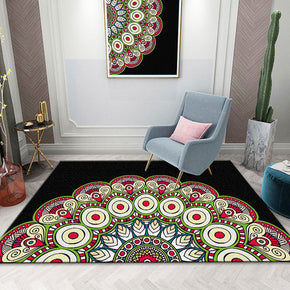 Green Traditional Retro Floral Simplicity Patterned Rugs for Living Room Dining Room Bedroom Hall