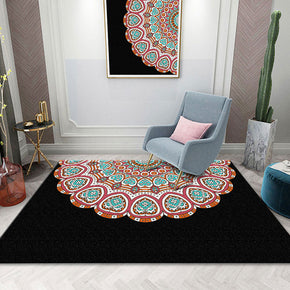 Red Traditional Retro Floral Simplicity Patterned Rugs for Living Room Dining Room Bedroom Hall