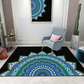 Blue Traditional Retro Floral Simplicity Patterned Rugs for Living Room Dining Room Bedroom Hall