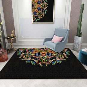 Yellow Blue Traditional Retro Floral Simplicity Patterned Rugs for Living Room Dining Room Bedroom Hall