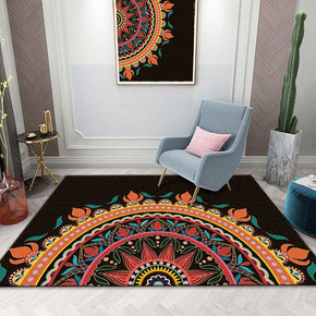 Orange Traditional Retro Floral Simplicity Patterned Rugs for Living Room Dining Room Bedroom Hall