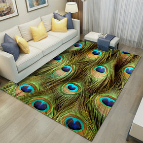 Simple 3D Printed feather Pattern Modern Rug Bedroom Living Room Sofa Rugs Floor Mat 06