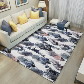 Simple 3D Printed feather Pattern Modern Rug Bedroom Living Room Sofa Rugs Floor Mat 15