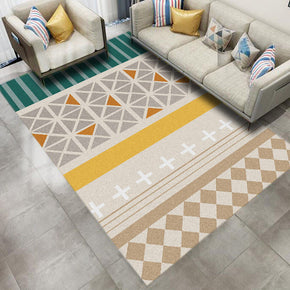 3D Pattern Simple Green Yellow Modern Striped Geometric Rug Bedroom Living Room Sofa Rugs Floor Mat