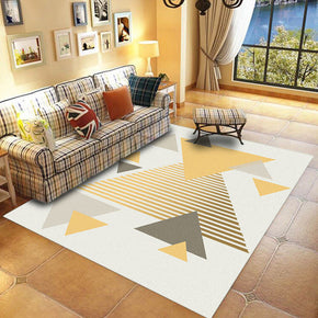 3D Pattern Simple Yellow Modern Striped Geometric Rug Bedroom Living Room Sofa Rugs Floor Mat